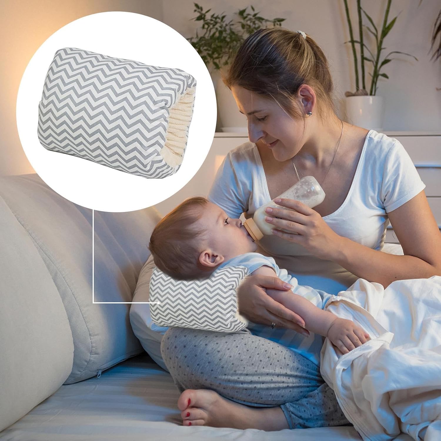 Coussin d’Allaitement - ArmNurse™ - Zigzag - monbebegourmand
